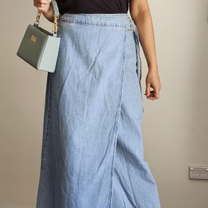 Levi's Column Wrap Denim Midi Skirt
